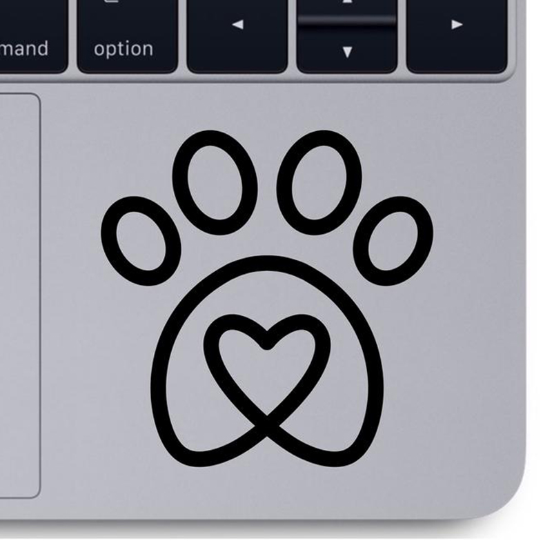 Office Furniture Removal - Heart Paw vinyl decal car computer