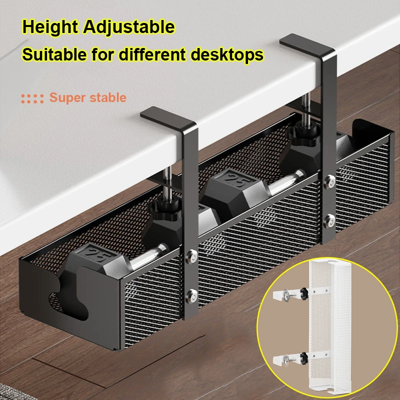 Cable Tray Under Desk - No-Drill Under-Desk Cable Organizer Tray Easy-Install