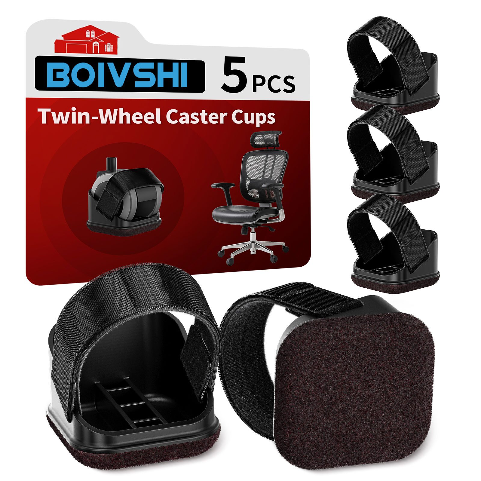 Office Furniture Loft - 5PCS Chair Leg Protectors Office Chair
