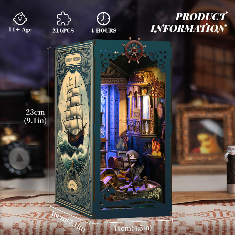 Office Furniture Loft - 3D Wooden DIY Bookend Puzzle Handmade
