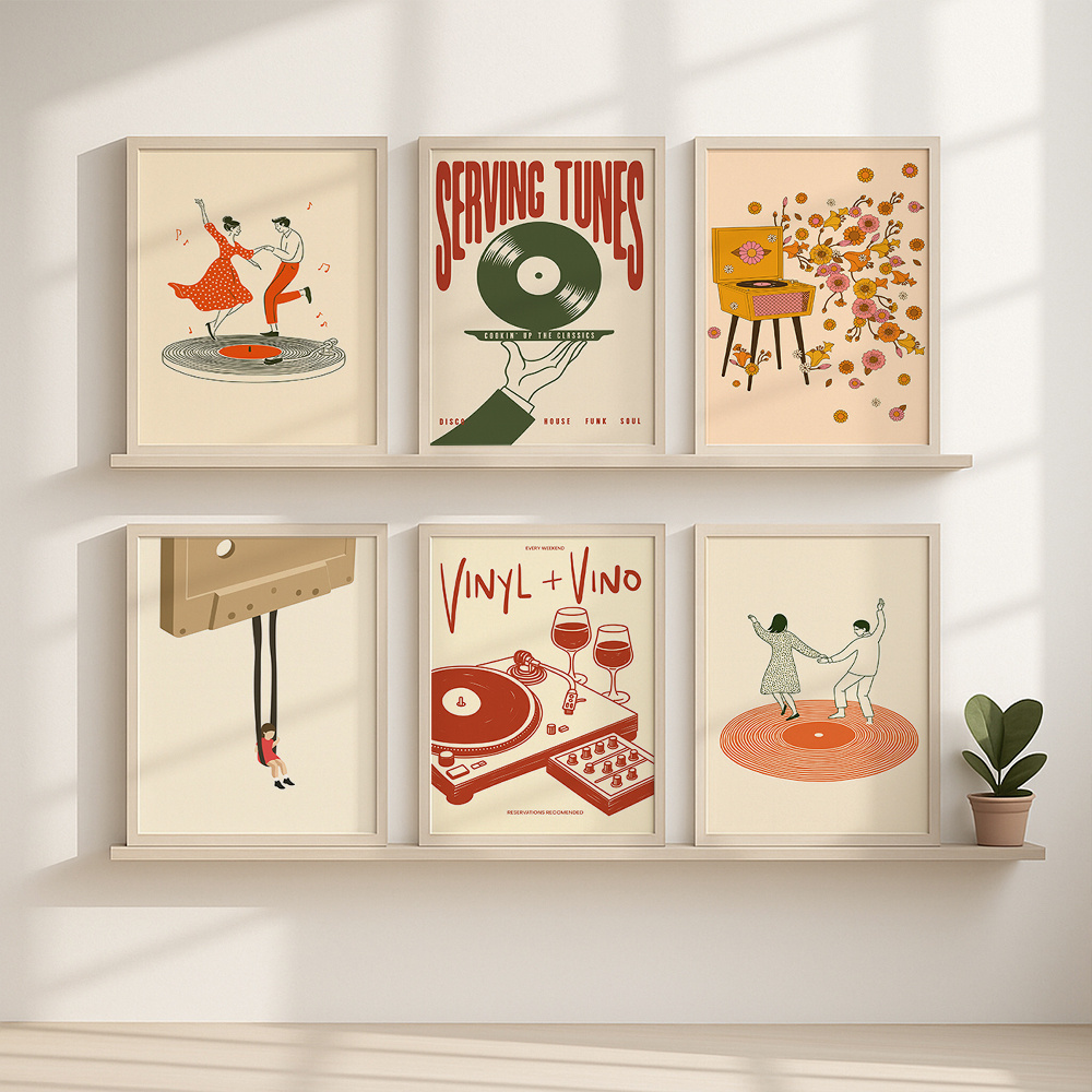1pc Vintage Music Canvas Poste - Office Furniture Loft review and price