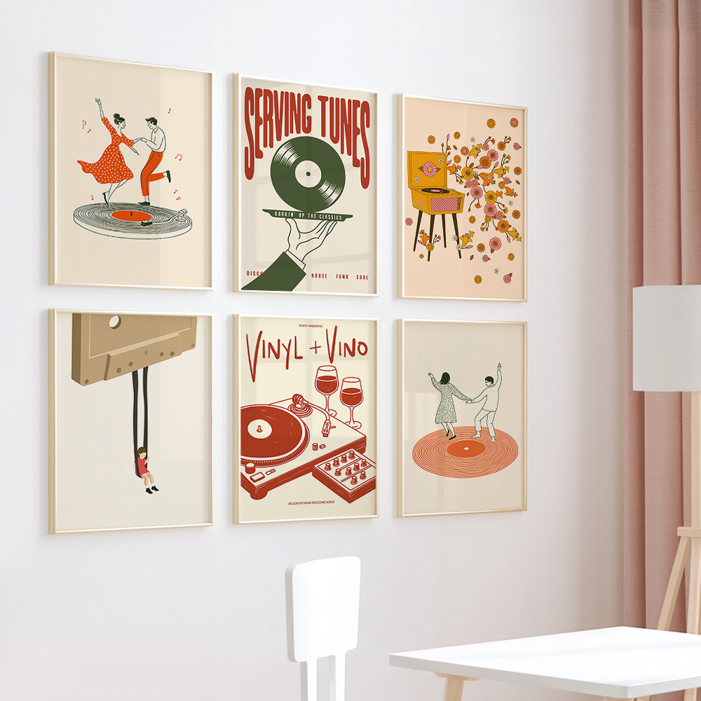 1pc Vintage Music Canvas Poste - Office Furniture Loft review and price