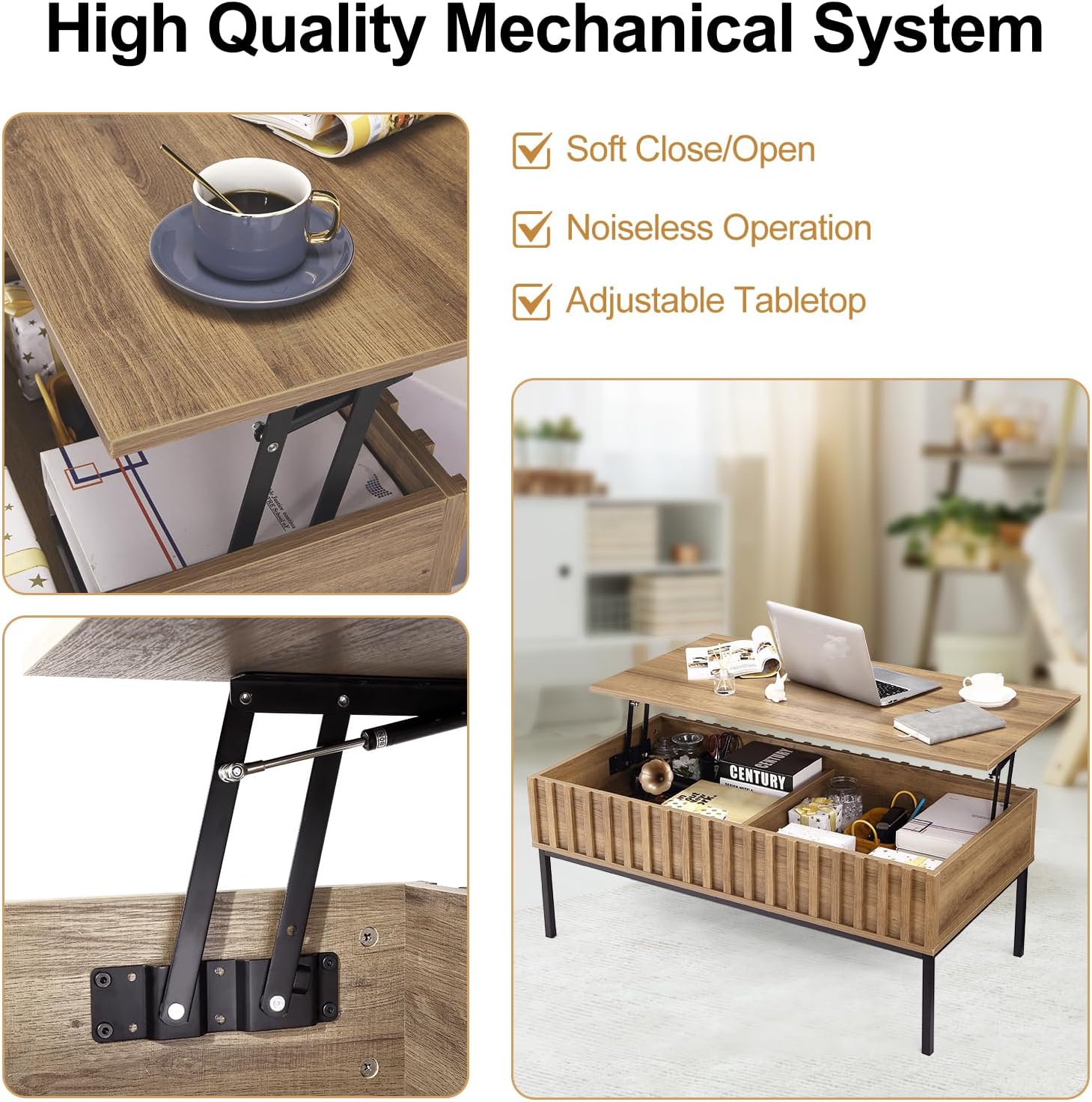 Wood Lift Top Coffee Table Wit - Office Furniture Removal review and price