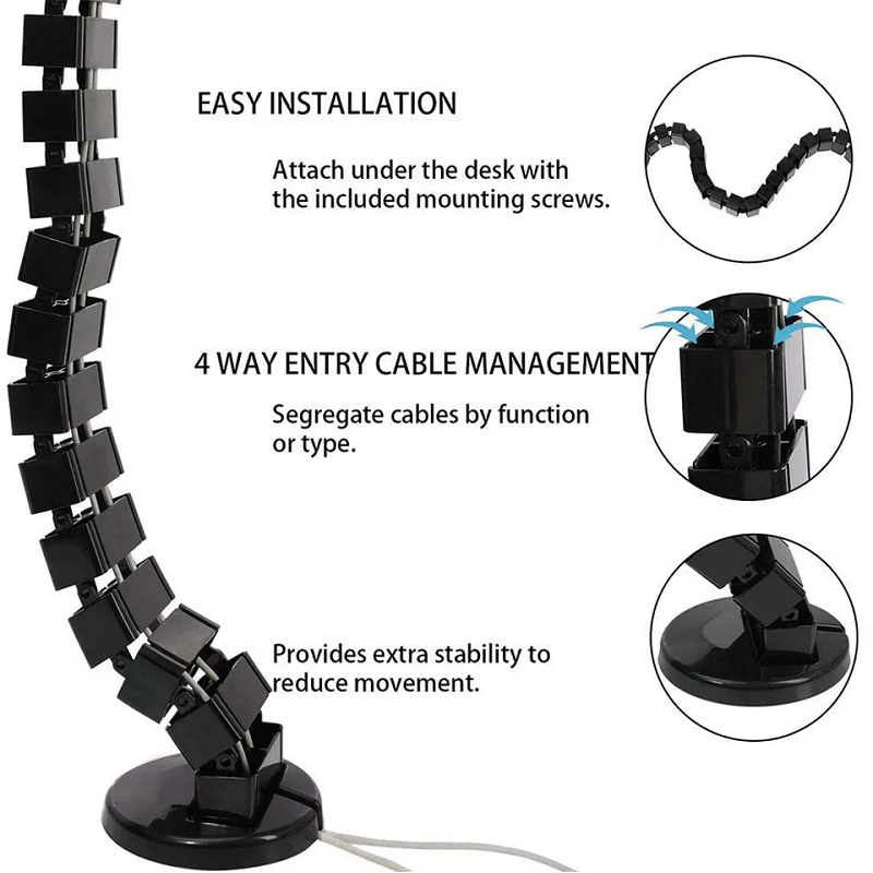 Wire Spine Cable Sleeve Under  - Cable Tray Under Desk review and price