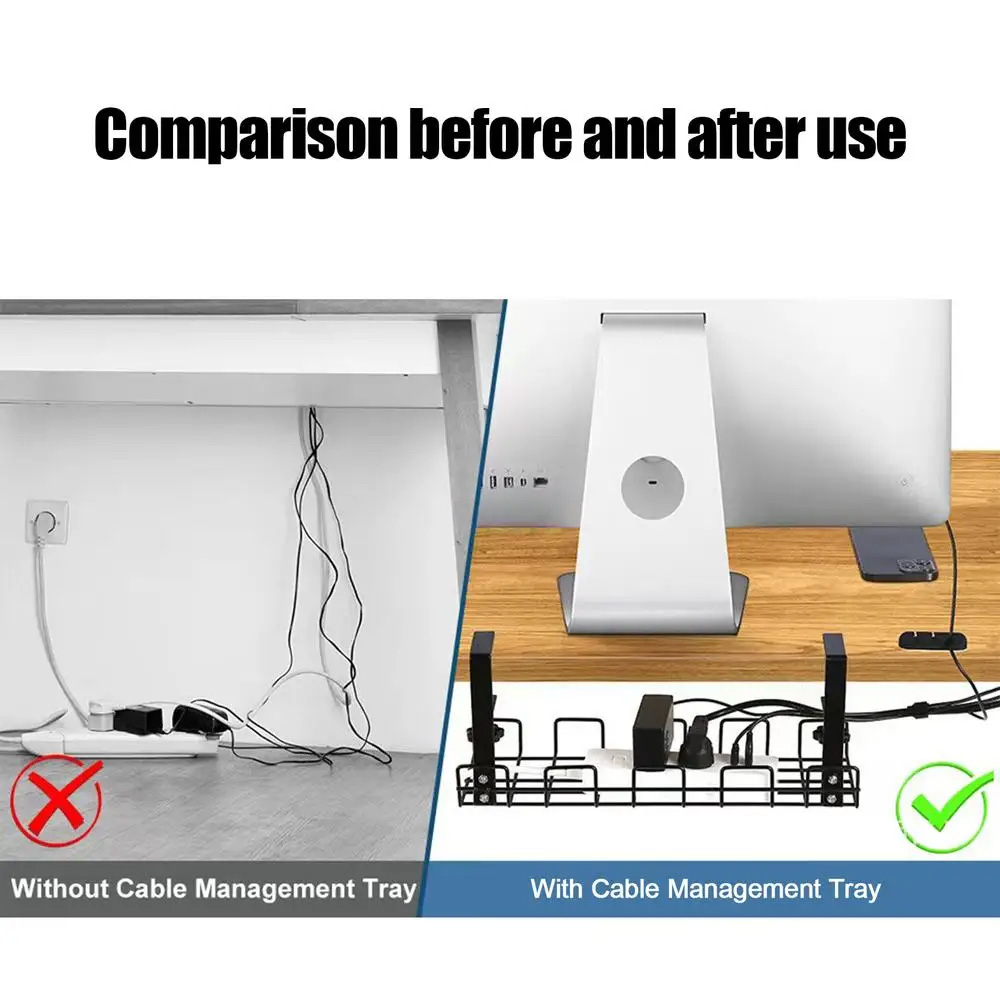 Cable Management Box Under Des - Cable Tray Under Desk review and price